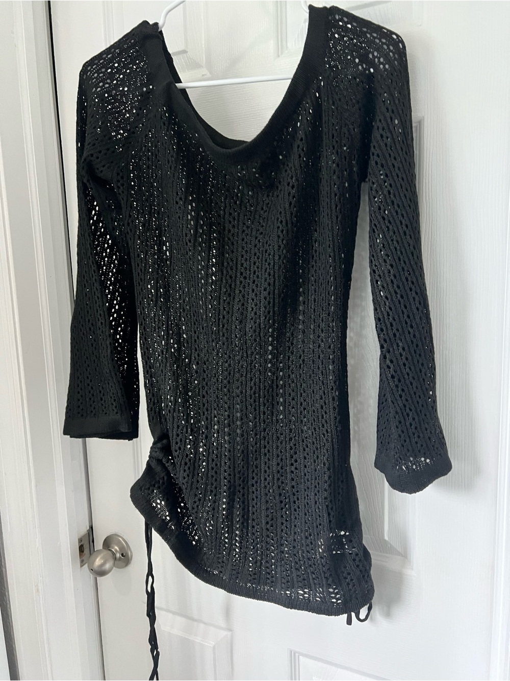Black Crochet Swim Coverup